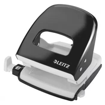 Leitz NeXXt Caurumotājs 5008, 2-caurumu 30 lapām, 30 lapas, Melna, Balta, Metāls, 3 mm, A6, 107 mm