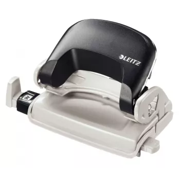Leitz caurumotājs 5058 NeXXt, 2 caurumi, 10 loksnes, melns, plastmasa, 8 cm, 5,5 mm