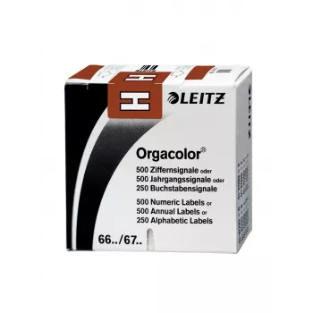 Leitz Orgacolor pašlīmējošā etiķete Noapaļots taisnstūris Brūna