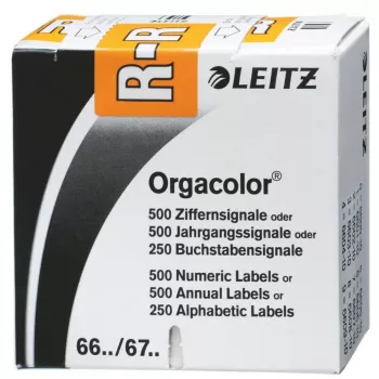 Leitz Orgacolor pašlīmējošā etiķete Noapaļots taisnstūris Oranža