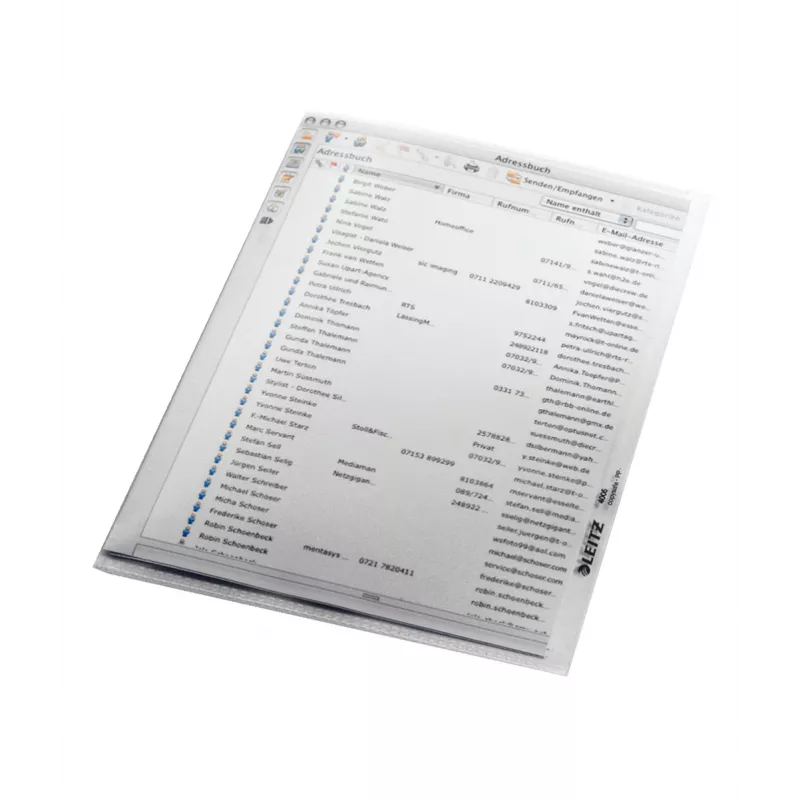 Leitz Quality Folder A5, 30% pirms patērētāju pārstrādātas plastmasas, 150 x 210 mm (A5), polipropilēns (PP), caurspīdīga, portreta orientācija, 160 mm, 220 mm