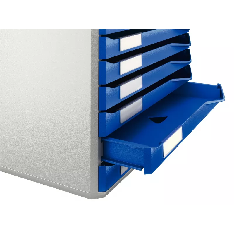 Leitz veidlapu komplekts, 10 atvilktņu, Plastmasa, Zila, Pelēka, 285 mm, 355 mm, 290 mm