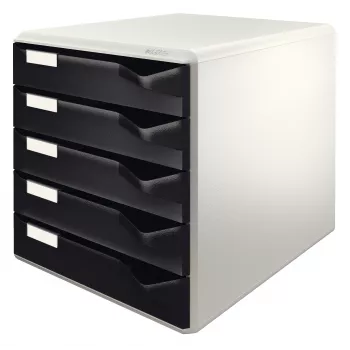 Leitz Pastkastes komplekts, 5 atvilktnes, Plastmasa, Melns, Pelēks, 3,65 kg, 285 x 355 x 290 mm