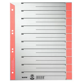 Leitz 16520025 cilnes Numurēta cilne Kartons Pelēks, sarkans