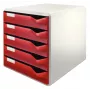 Leitz 52800028 dokumentu glabāšanas kaste, polistirols, bordo, pelēks
