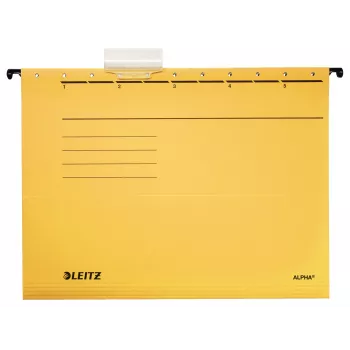 Leitz Alpha piekaramā mape, kartons, A4, dzeltena