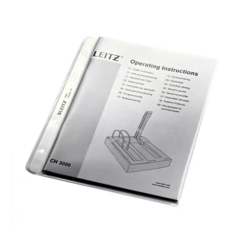 Leitz Premium kabata A5, 30% pirmslietošanas pārstrādāta plastmasa, A5, Caurspīdīga, Polipropilēns (PP), 0,13 mm, 170 mm, 215 mm
