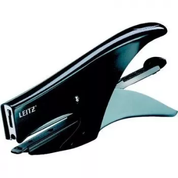 Leitz Plier 5547, 15 sheets Back Loader, 15 lapas, Melna, Sudrabota, P1, 4.95 cm, Aizmugurējā, 150 skavas