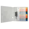 LEITZ Plastmasas indekss, cipari, A4 īpaši plats, 1-10, apdrukājams ar datoru, caurspīdīgs ar krāsainām cilnēm, PP, 10 daļu (1293-00-00)