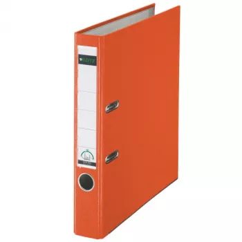 Leitz 180° sviru arhīva mape, plastmasas, A4, polietilēns, oranža, 350 lapām, 5 cm, 285 mm