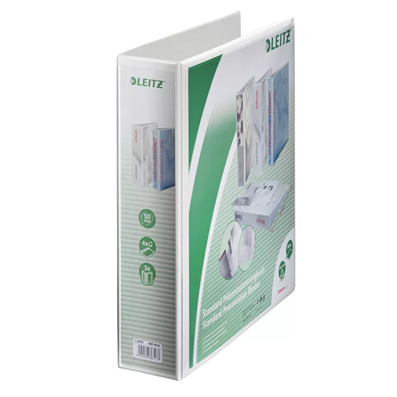 Leitz 42870001 gredzenveida mape A4 Balta