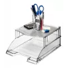 Leitz vēstuļu paliktņa paaugstinātājs Plus Universal, Plastmasa, Pelēks, Caurspīdīgs, 254 mm, 265 mm, 70 mm, 200 g