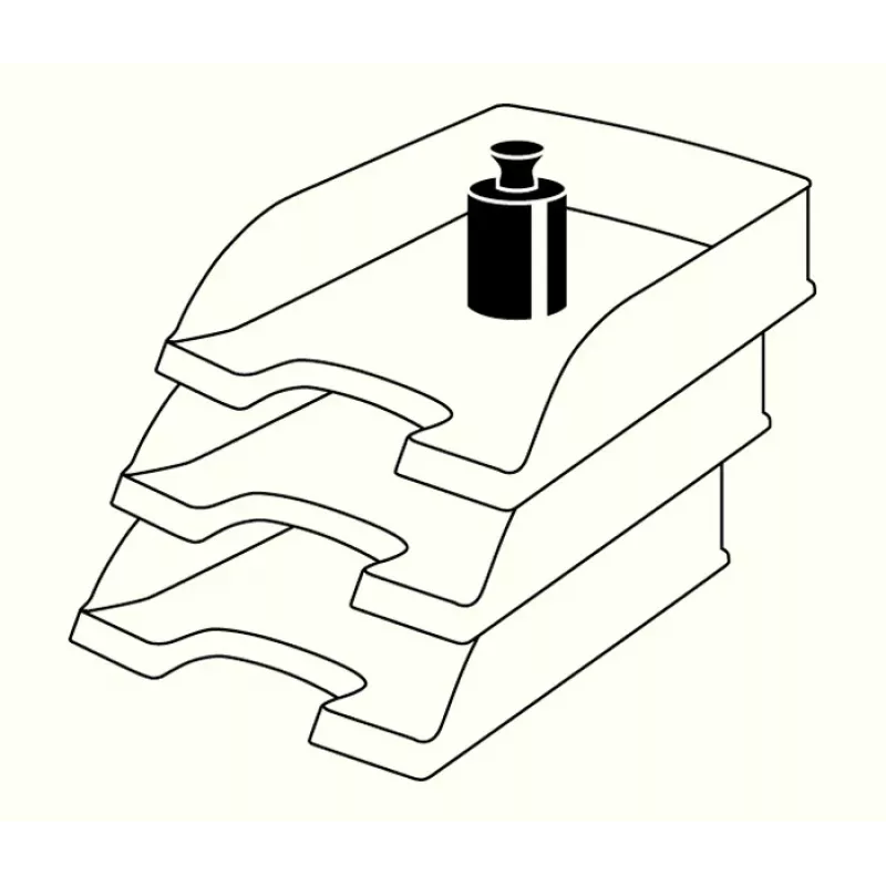Leitz Letter tray Plus, Plastmasa, Melns, A4, 242 x 330 x 60 mm, 255 mm, 357 mm