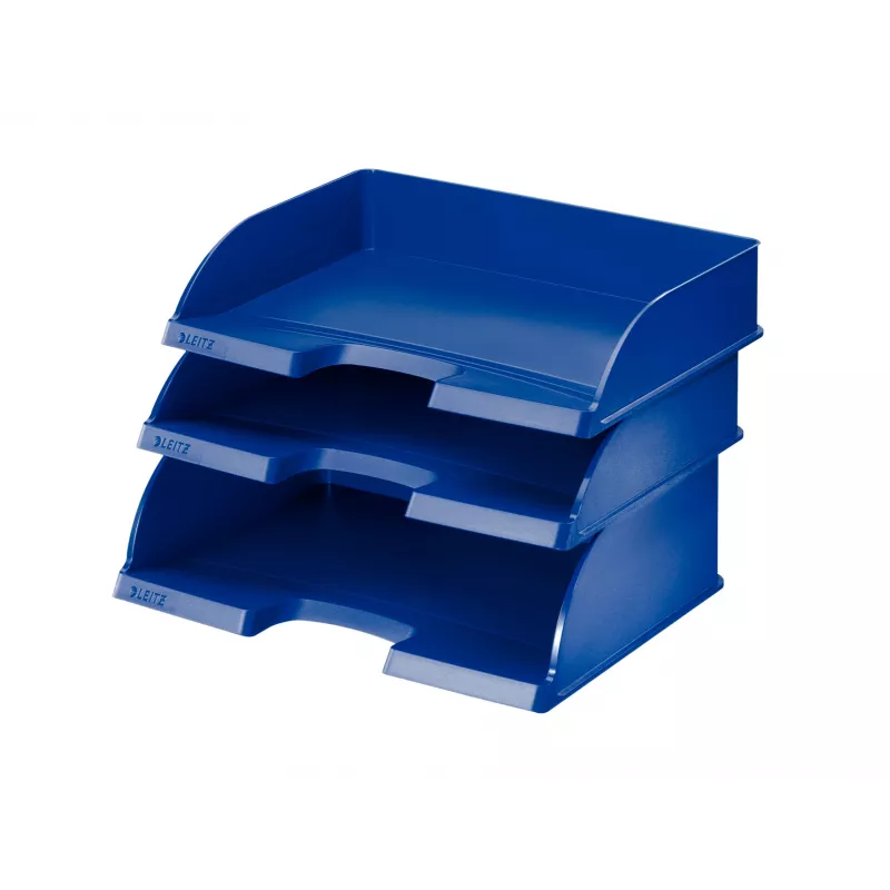 Leitz Letter tray Plus Landscape Jumbo, plastmasa, zila, A4, vēstules, piezīmes, papīrs, 350 x 245 x 97 mm, 363 x 273 x 103 mm