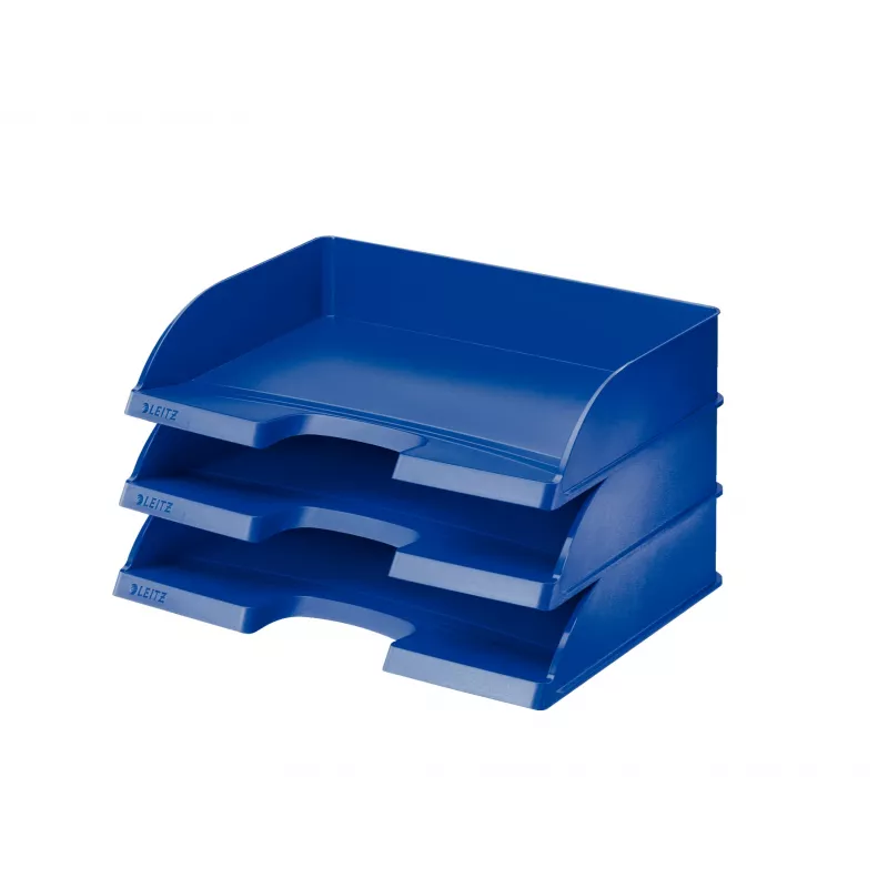 Leitz Letter tray Plus Landscape Jumbo, plastmasa, zila, A4, vēstules, piezīmes, papīrs, 350 x 245 x 97 mm, 363 x 273 x 103 mm