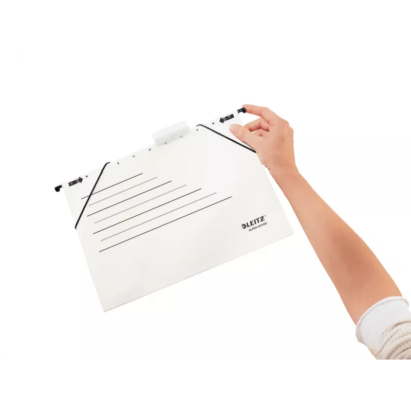 Leitz piekaramā mape Alpha Active FSC®, A4, balta, kartons, 348 mm, 260 mm, 90 g