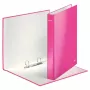 Leitz Ringbinder WOW Laminēta A4+ 2DR/25mm, A4, Kartons, Rožu rozā, Balta, 250 loksnes, 80 g/m²