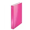 Leitz Ringbinder WOW Laminēta A4+ 2DR/25mm, A4, Kartons, Rožu rozā, Balta, 250 loksnes, 80 g/m²