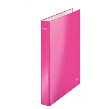 Leitz Ringbinder WOW Laminēta A4+ 2DR/25mm, A4, Kartons, Rožu rozā, Balta, 250 loksnes, 80 g/m²