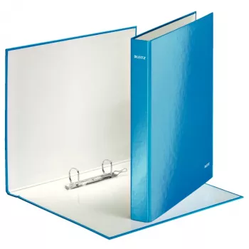 Leitz Ringbinder WOW Laminēts A4+ 2DR/25mm, A4, Kartons, Zils, Balts, 250 lapas, 80 g/m²