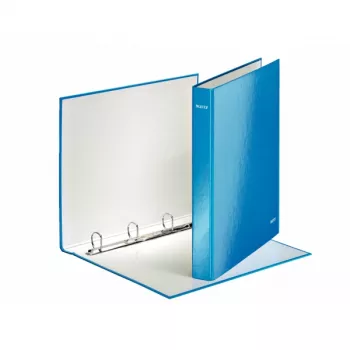 Leitz Ringbinder WOW Laminēta A4+ 4DR/25mm, A4, Kartons, Zila, 230 loksnes, 80 g/m², 2,5 cm