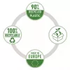 Leitz Recycle A4 kabatiņa, 210 x 297 mm (A4), caurspīdīga, polipropilēns (PP), portrets, 0,1 mm, 230 mm