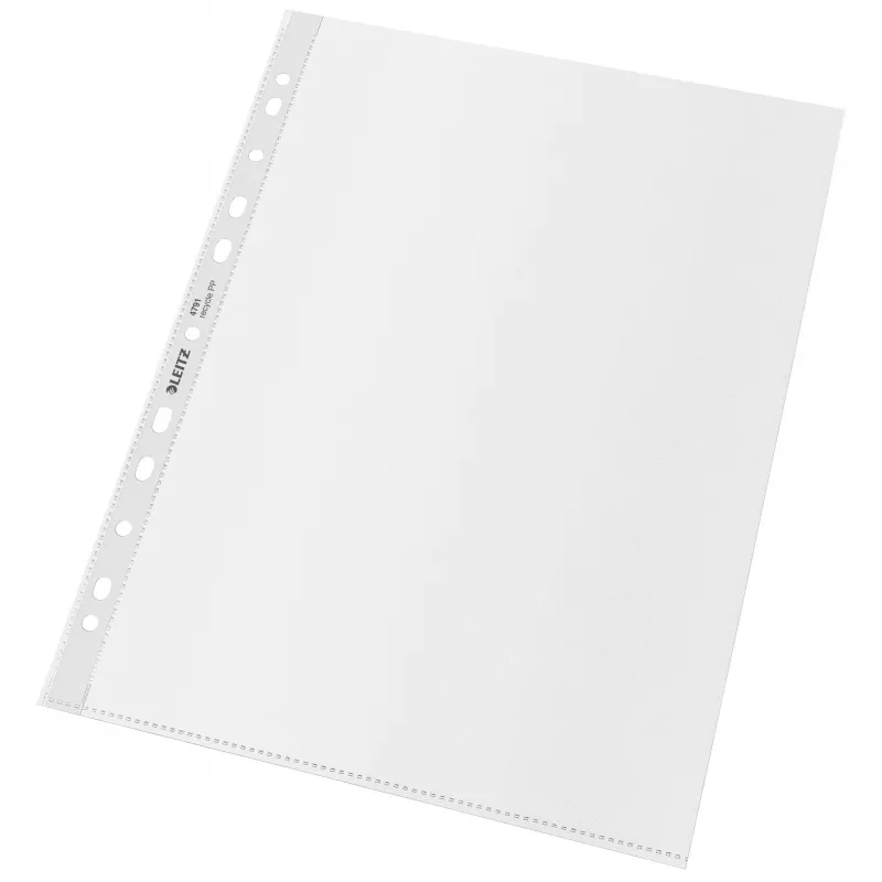 Leitz Recycle A4 kabatiņa, 210 x 297 mm (A4), caurspīdīga, polipropilēns (PP), portrets, 0,1 mm, 230 mm