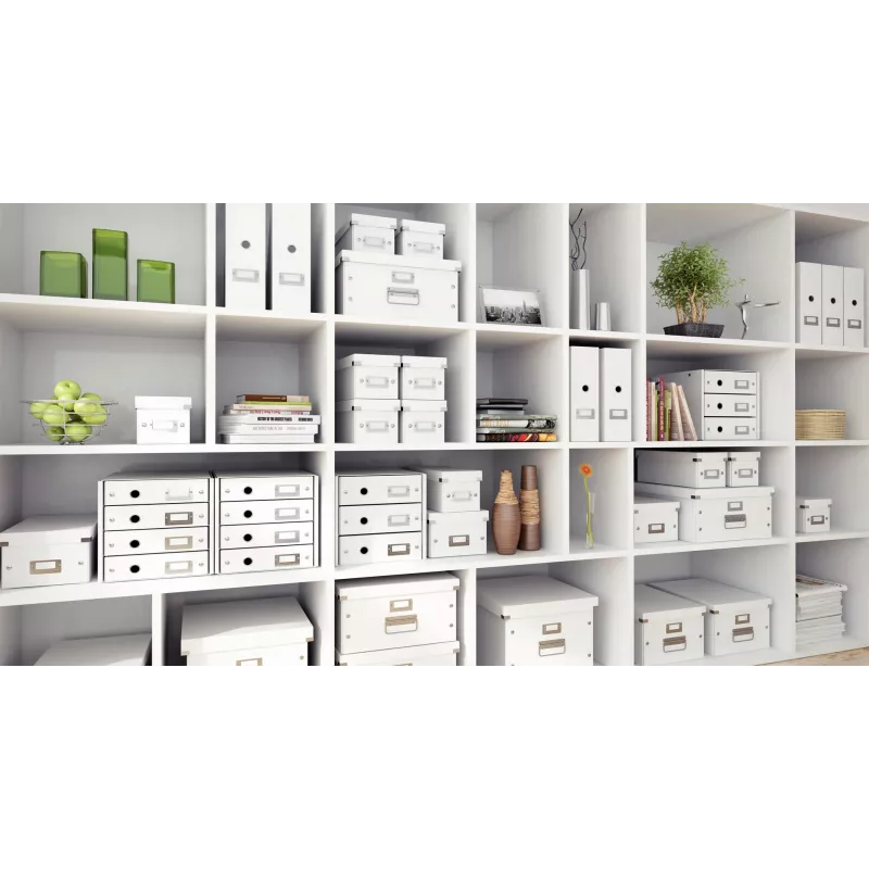 Leitz Click & Store WOW DVD glabāšanas kaste, balta, kartons, 206 mm, 325 mm, 147 mm, 570 g