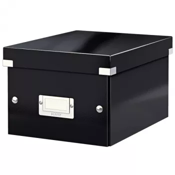 Leitz Click & Store WOW mazā glabāšanas kaste, melna, kartons, 7,4 L, 200 x 250 x 148 mm, 540 g, 1 gab.