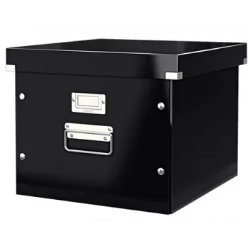 Leitz Click & Store WOW piekarināmo mapju kaste, melna, kartons, 357 mm, 285 mm, 367 mm, 1,21 kg