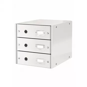 Leitz Click & Store WOW atvilktņu skapis (3 atvilktnes), balta, kartons, 286 mm, 282 mm, 330 x 251 x 59 mm, 2,21 kg