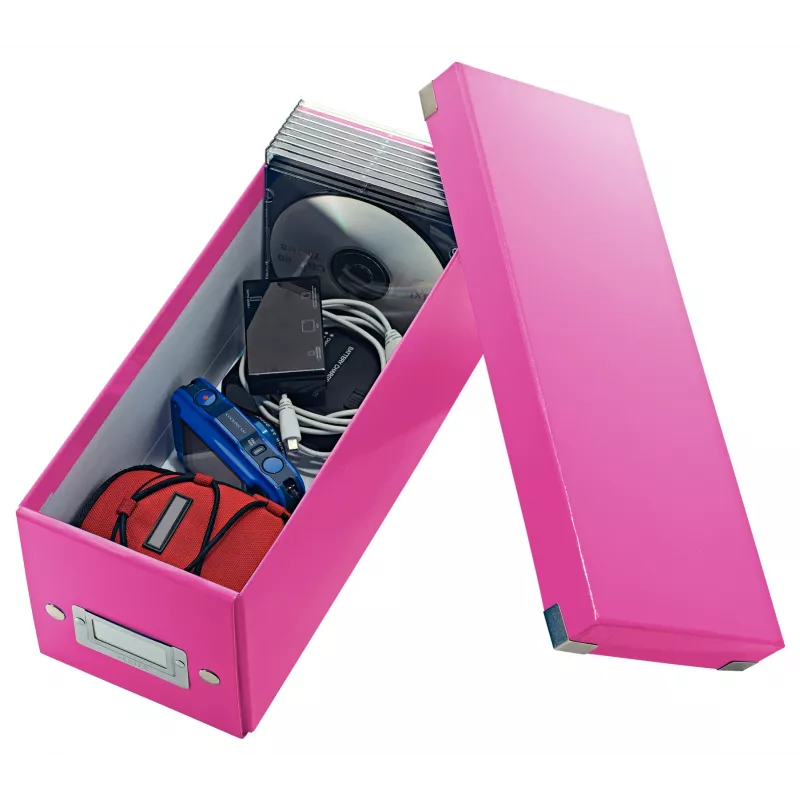 Leitz Click & Store WOW CD glabāšanas kaste, rozā, kartons, 143 mm, 352 mm, 136 mm, 440 g