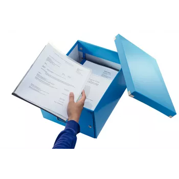 Leitz Click & Store WOW vidēja izmēra uzglabāšanas kaste, zila, kartons, 16,7 L, 281 mm, 200 mm, 265 x 335 x 188 mm