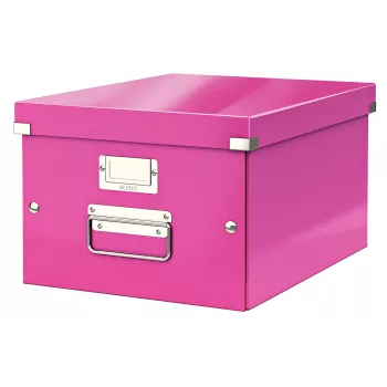 Leitz Click & Store WOW vidēja izmēra glabāšanas kaste, rozā, kartons, 16,7 l, 281 mm, 200 mm, 265 x 335 x 188 mm