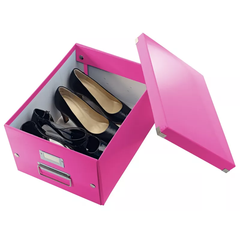 Leitz Click & Store WOW vidēja izmēra glabāšanas kaste, rozā, kartons, 16,7 l, 281 mm, 200 mm, 265 x 335 x 188 mm
