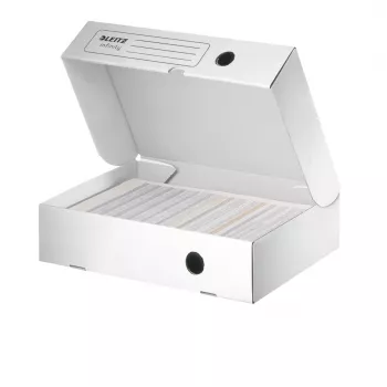 Leitz arhivēšanas kaste Infinity FSC® horizontāla 80 mm, balta, A4, 190 g, 255 x 330 x 80 mm