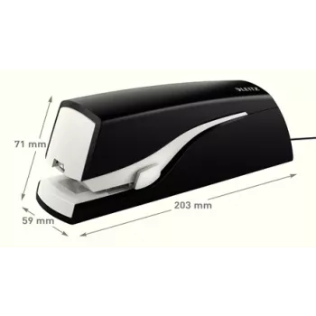 Leitz Electric Stapler 5533 NeXXt plakans Clinch 20 loksnes, 20 loksnes, 200 skavas, 2 cm, 1 cm, Plastmasa, Melns, Balts