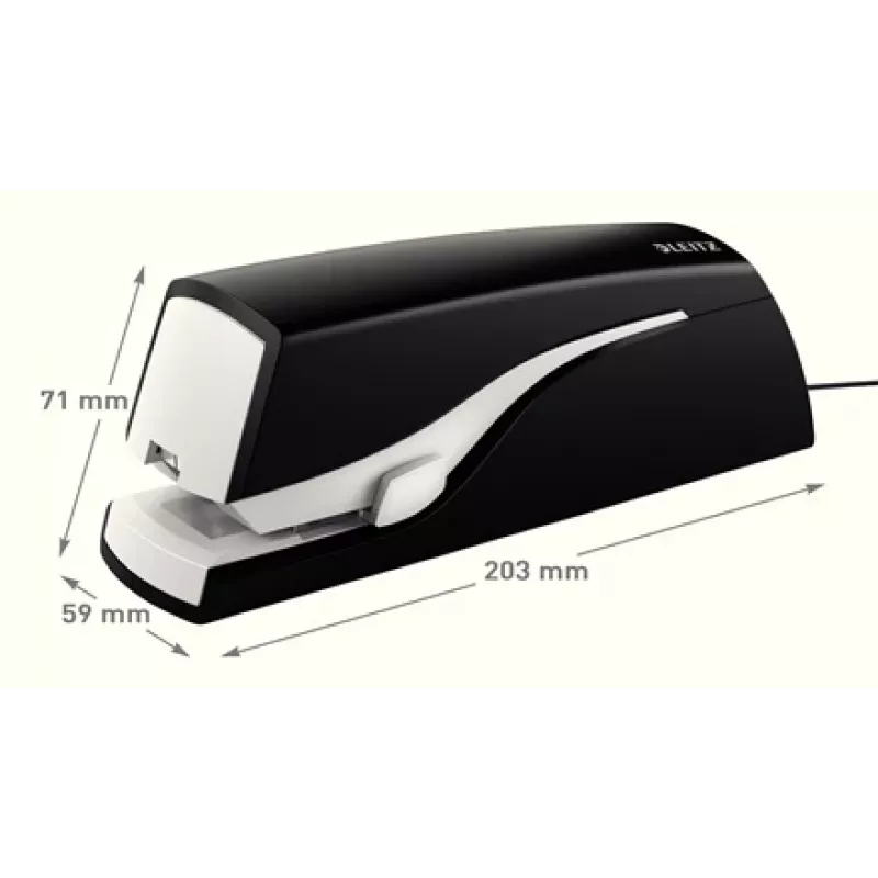 Leitz Electric Stapler 5533 NeXXt plakans Clinch 20 loksnes, 20 loksnes, 200 skavas, 2 cm, 1 cm, Plastmasa, Melns, Balts