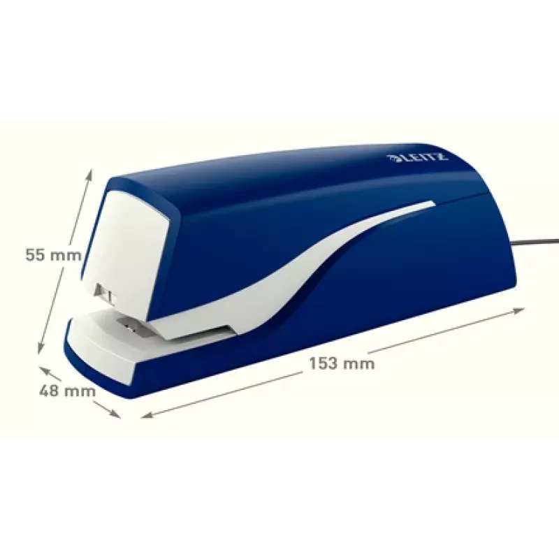 Leitz Electric Stapler 5532 NeXXt 10 loksnes, 10 loksnes, 200 skavas, 1 cm, 1 cm, Plastmasa, Zila