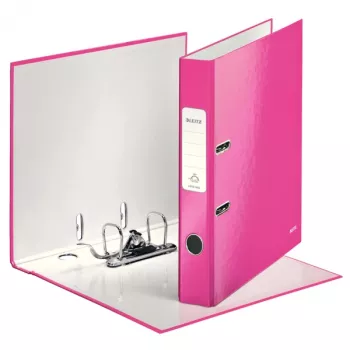 Leitz sviru arhīva mape 180° WOW POB laminēta A4/50mm, A4, Kartons, Rozā, 350 lapas, 80 g/m², 5 cm