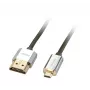 Lindy 2m CROMO plāns High Speed HDMI — Micro HDMI kabelis ar Ethernet