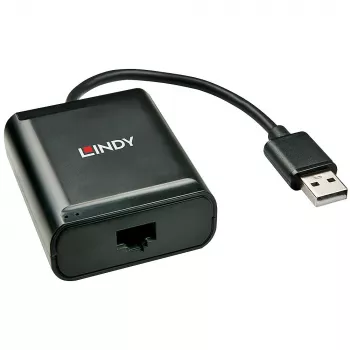 Lindy 60m 4 pieslēgvietu USB 2.0 Cat.6 paplašinātājs, USB 2.0, RJ-45, USB 2.0, melns, metāls, 52 mm, 60 mm