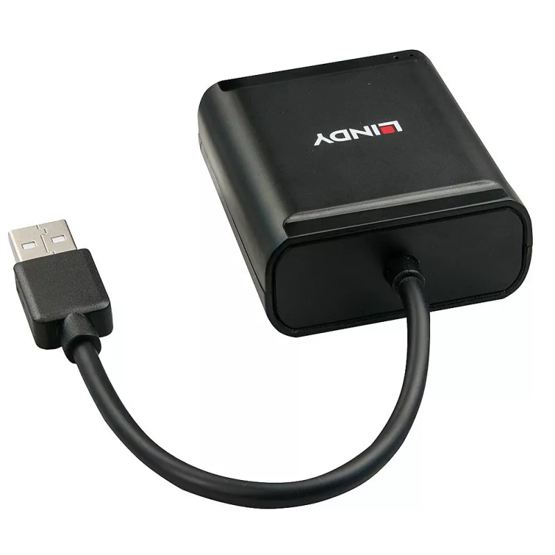 Lindy 60m 4 pieslēgvietu USB 2.0 Cat.6 paplašinātājs, USB 2.0, RJ-45, USB 2.0, melns, metāls, 52 mm, 60 mm