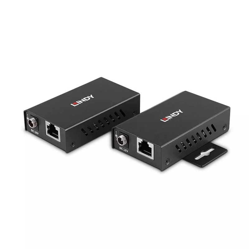 Lindy 100m 2 Portu USB 2.0 Cat. 6 paplašinātājs, AV raidītājs un uztvērējs, 100 m, vadu, melns