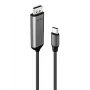 Lindy 43503 video kabeļa adapteris 1 m USB Type-C DisplayPort pelēks