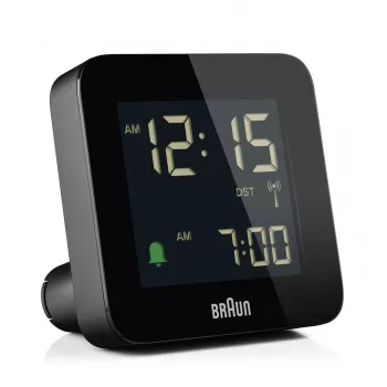 Braun BC09-DCF digitālais modinātājpulkstenis, melns