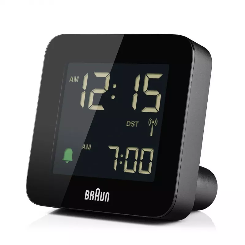 Braun BC09-DCF digitālais modinātājpulkstenis, melns