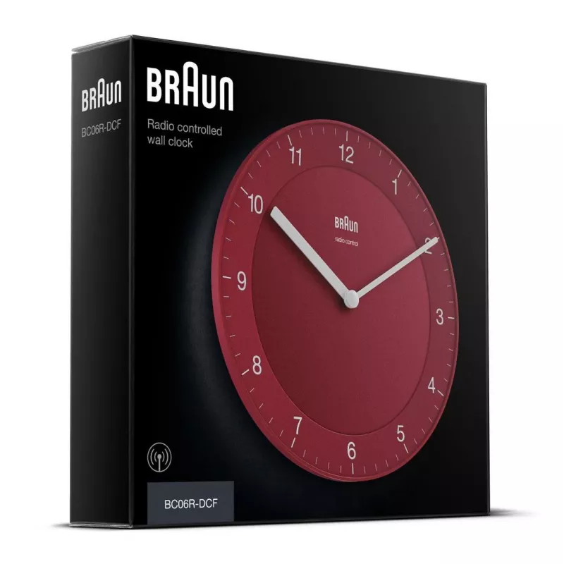 Braun BC06R-DCF Kvarca pulkstenis aplis sarkans