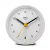 Braun BC12W kvarca modinātājpulkstenis, balts