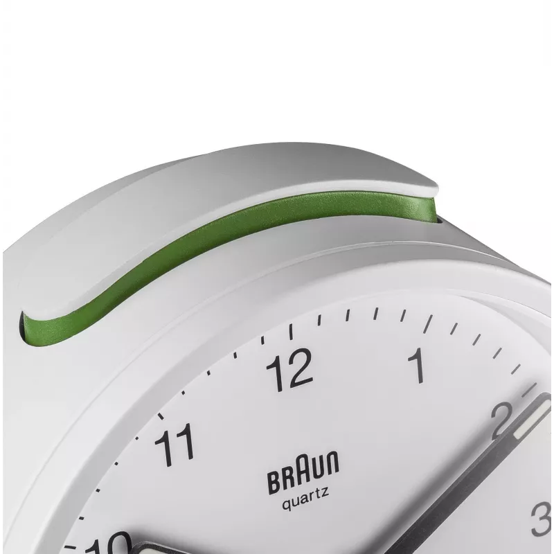 Braun BC12W kvarca modinātājpulkstenis, balts